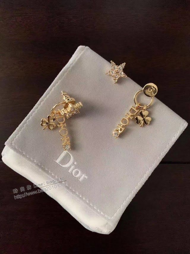Dior飾品 迪奧經典熱銷款鑲嵌防水鑽字母DI0R款耳圈 耳環  zgd1108